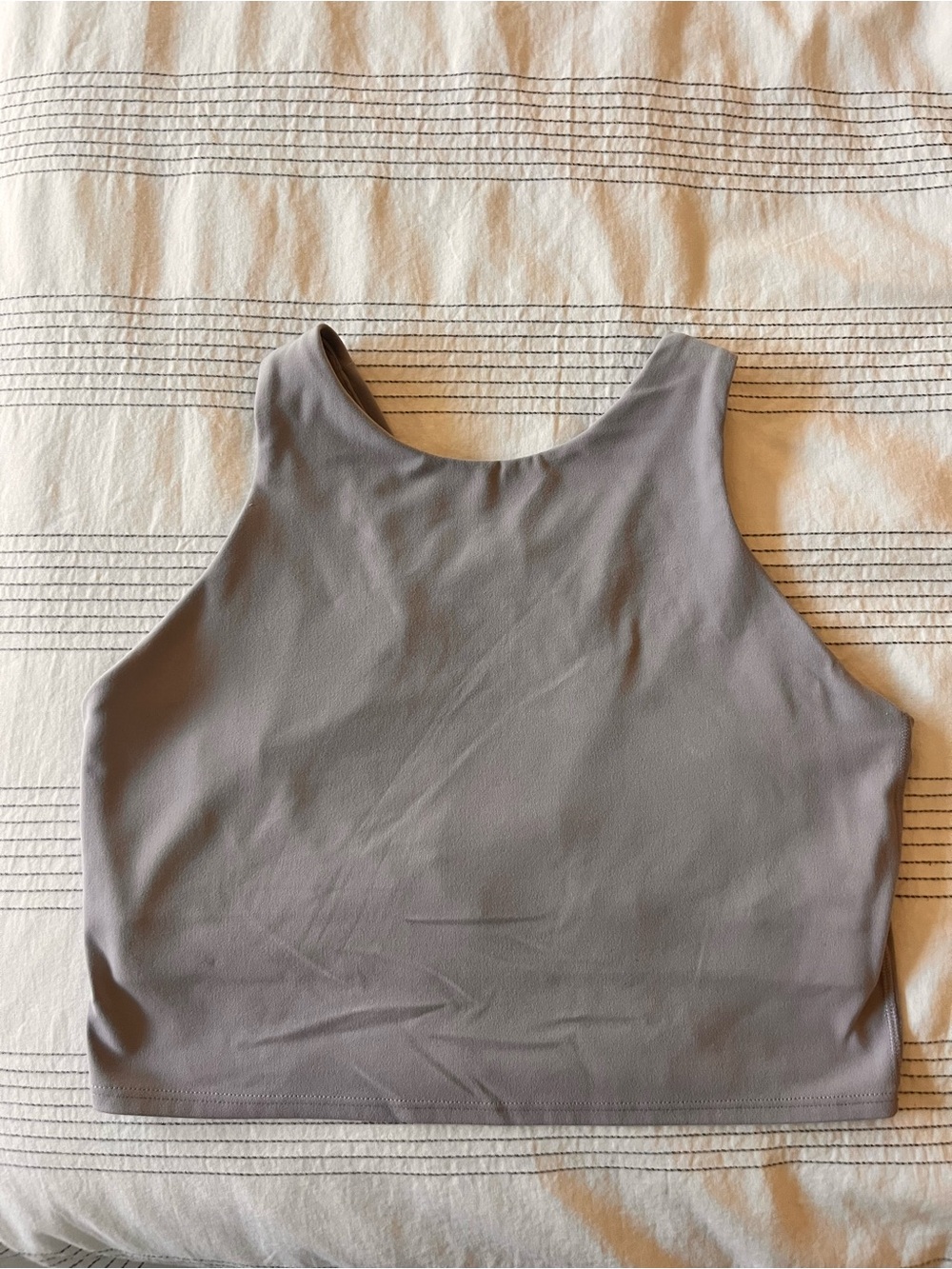 Women's Athleta High Neck Long Line Cropped Tank Top - Lavender